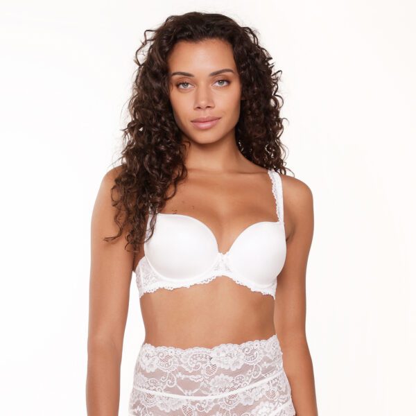 LINGADORE Push Up T-Shirt bra A-DD cups in bands 8-16 Blush, Ivory & Black - Image 3