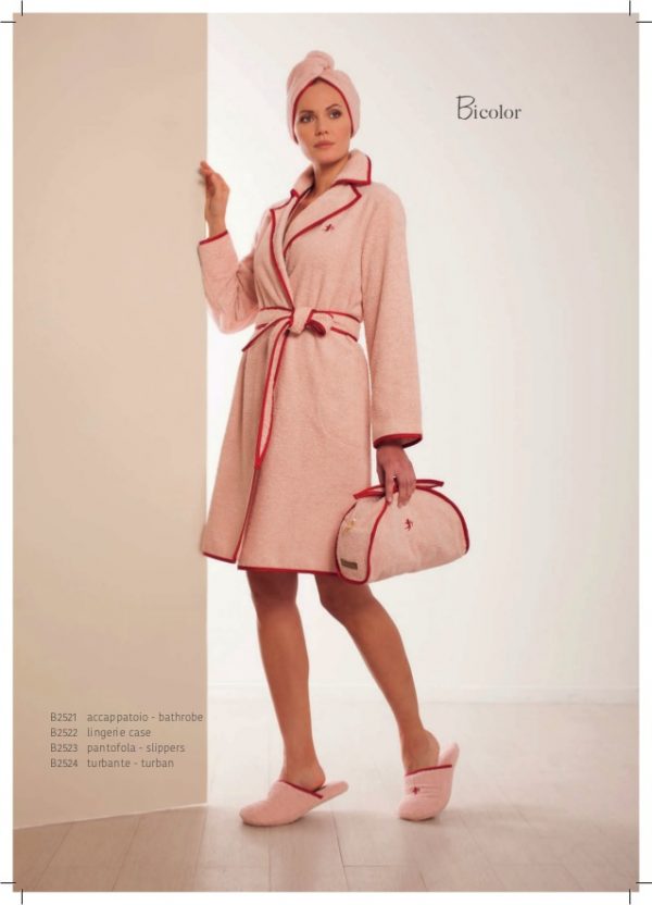 LUNA DI GIORNO BI COLOR Knee length towelling robe (1 LEFT) 50% OFF plus FREE toiletry bag