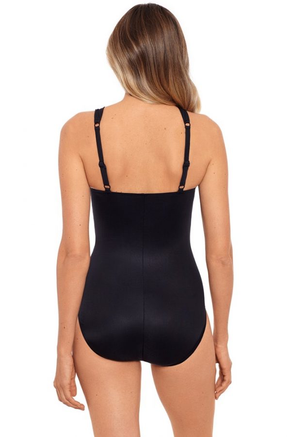 Miraclesuit Rock Solid Europa Asymmetric Underwired Shaping Swimsuit - Black - Image 3