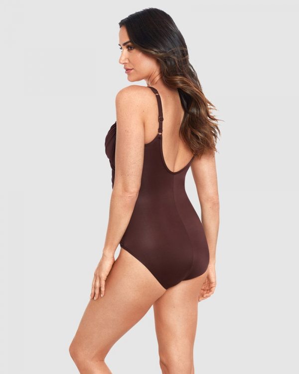 Miraclesuit Network Madero U/W with mesh cutouts swimsuit - Sumatra Brown - Image 3