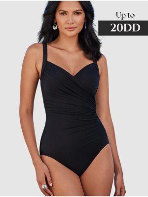Miraclesuit Must Haves Sanibel DD Cup Underwired Shaping Swimsuit - Black