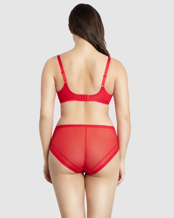 PARFAIT Shea Full Coverage High Waist Brief S-3X in Red - Image 3