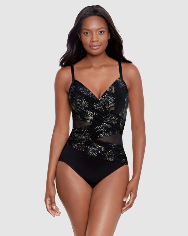 Miraclesuit Iridium Mystique V Neck Underwired Shaping Swimsuit - Image 4