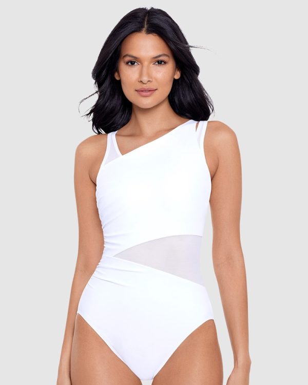 Miraclesuit Network Azura U/W Mesh Cutouts Swimsuit - White