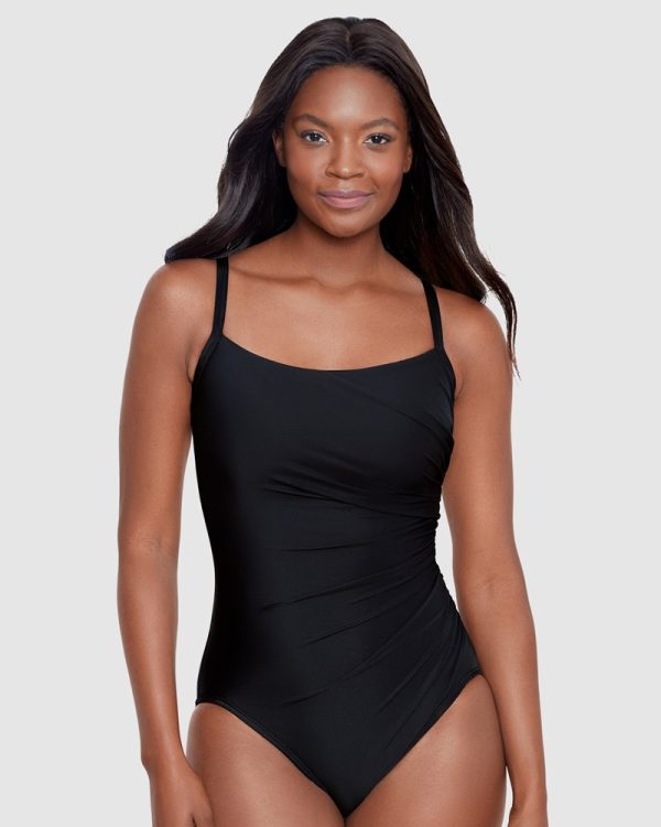 Miraclesuit Rock Solid Starr Underwired One Piece Shaping Swimsuit in Black