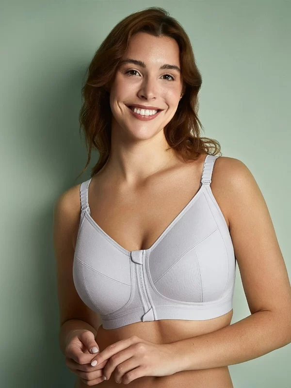 Royce Fearne Front Fastening Wirefree bra with cotton lining E to H cups in bands 10-20