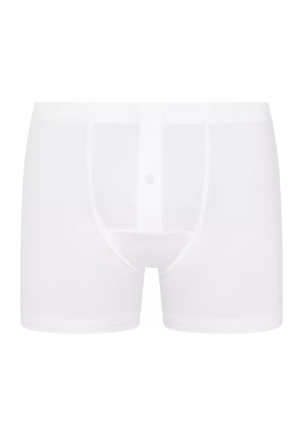 HANRO Men Cotton Sensation short leg pants with Buttoned Fly White - Image 5