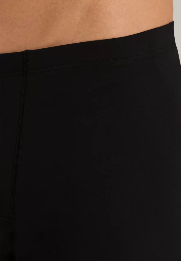 HANRO Men Cotton Sensation short leg pants with Buttoned Fly Black - Image 5