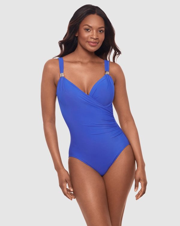 Miraclesuit Razzle Dazzle Siren Crossover Shaping Swimsuit - Delphine - Image 2