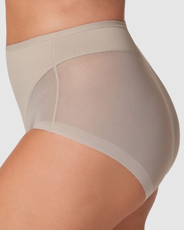 LEONISA Truly Undetectable Comfy Sheer Shaping Brief in Nude - Image 4