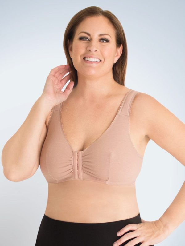 LEADING LADY Meryl Front Opening Cotton Comfort Bra C-G bands 12-34 multiple colours