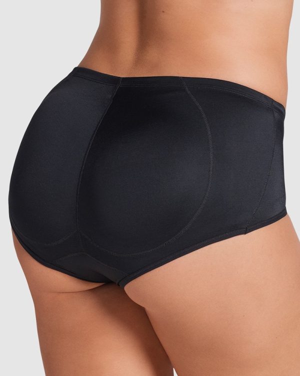 LEONISA Magic Padded Instant Booty Lifting Brief in black - Image 4