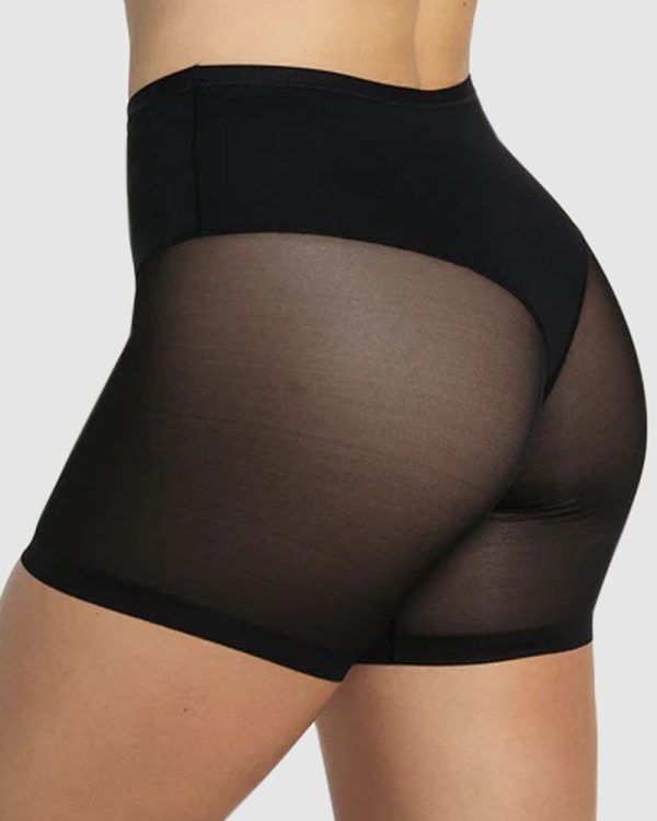 LEONISA Truly Undetectable Sheer Tummy Control Short in black - Image 3