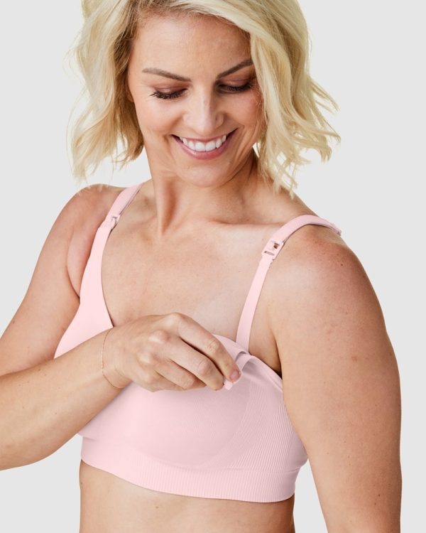 Bravado Body Silk Wirefree Seamless Maternity & Nursing Bra S - 2XL + full cup sizes in Chalk Pink - Image 3