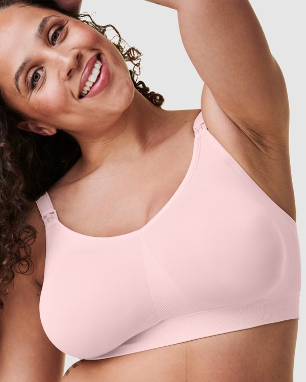 Bravado Body Silk Wirefree Seamless Maternity & Nursing Bra S - 2XL + full cup sizes in Chalk Pink - Image 2