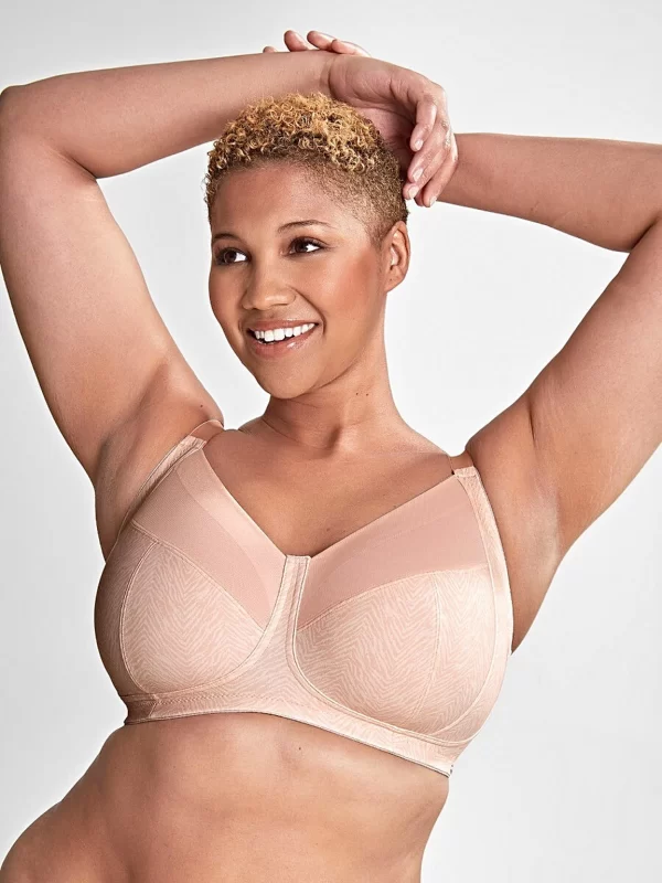 Royce Rosa Wirefree bra in organic cotton blend F - L cups in bands 10-18 - Image 2