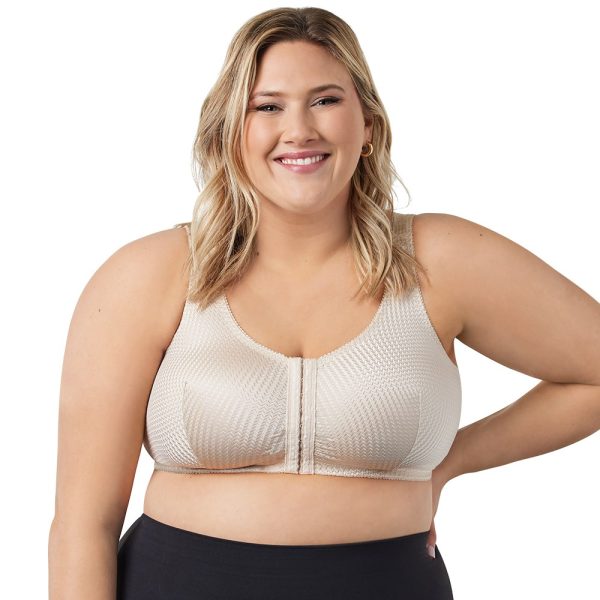 LEADING LADY Marlene Wirefree Front Close Lounge & Sleep Bra C-F Cup bands 14-34 - Image 2