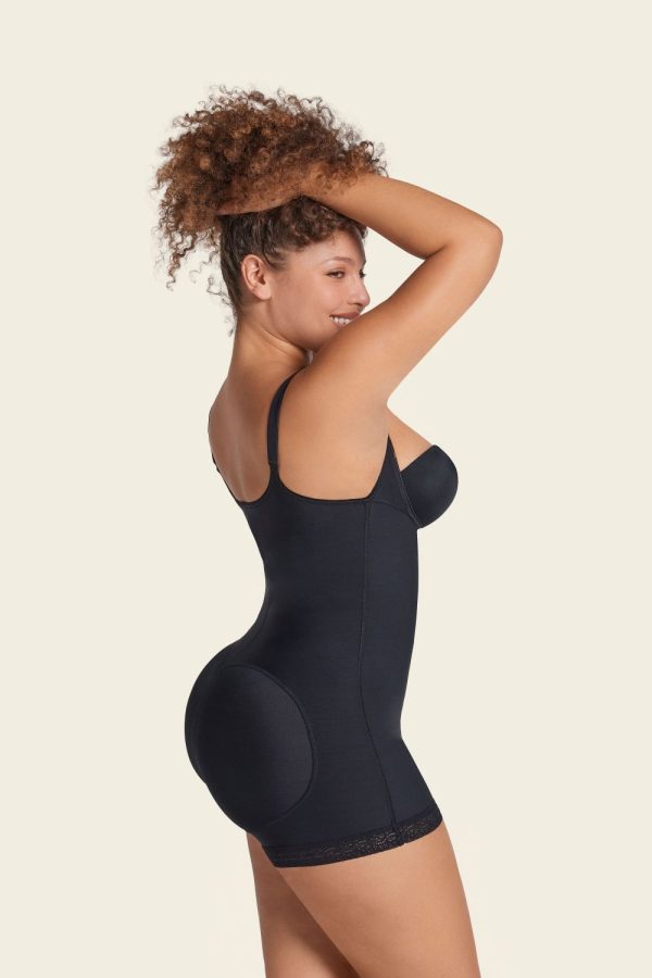 LEONISA TopSculpt Firm Control Cupless Zip Up Body Shaper black - Image 5