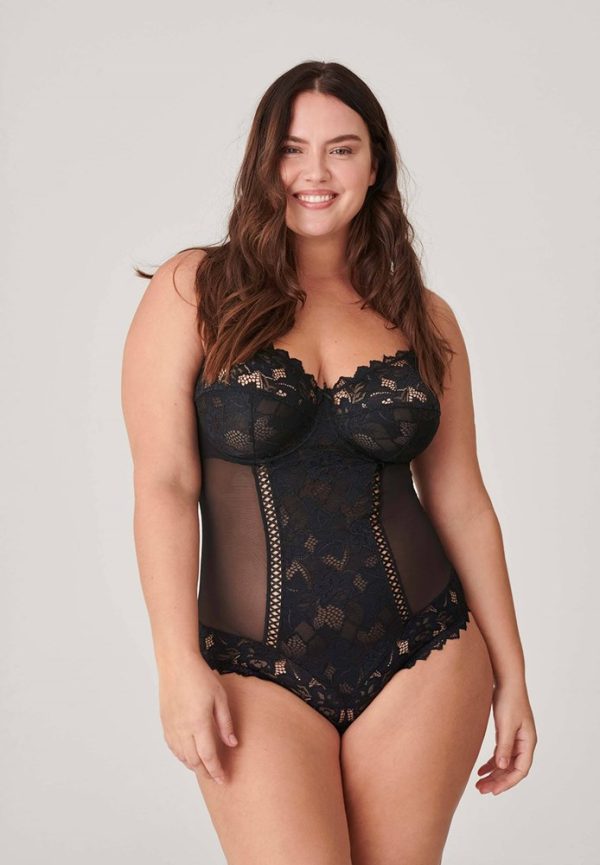 Sans Complexe Arum Underwired Lace Bodysuit sizes 12-16 in cups C-D-DD Black - Image 4