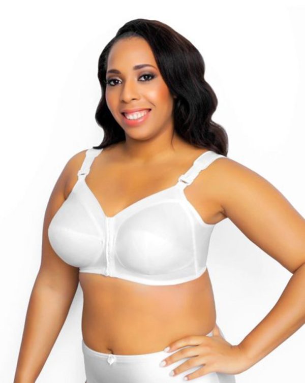 EXQUISITE FORM Front Close Cotton Classic Support Plus Size Bra 14-26 in cups B-DD - Image 4