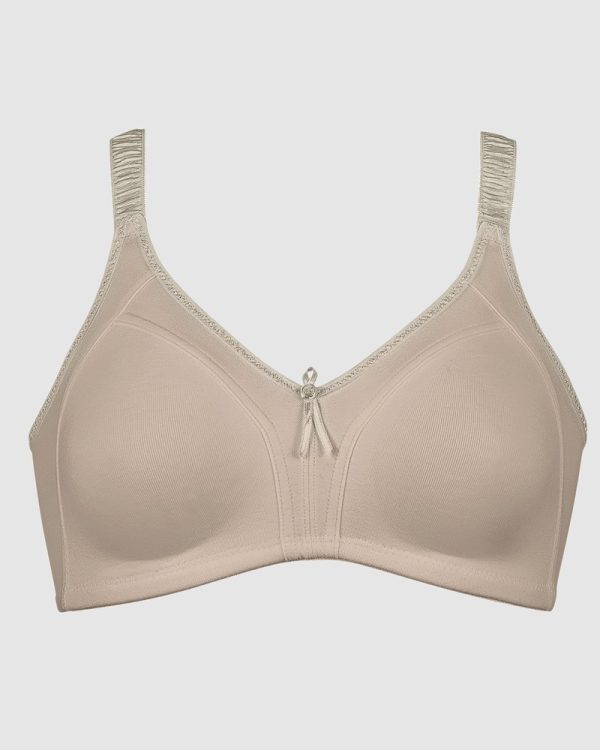 NATURANA Comfort Strap Moulded Wirefree Cotton Bra B-D Cups in band sizes 12-20 - Image 3