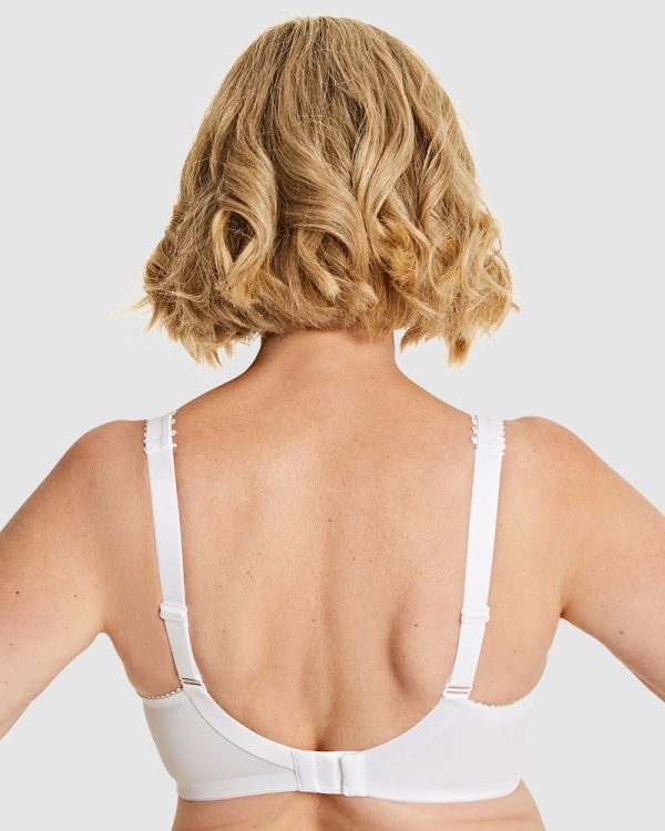 Royce Grace Wirefree Cotton Full Cup Support Bra B-FF cup and bands 10-26 in white - Image 7