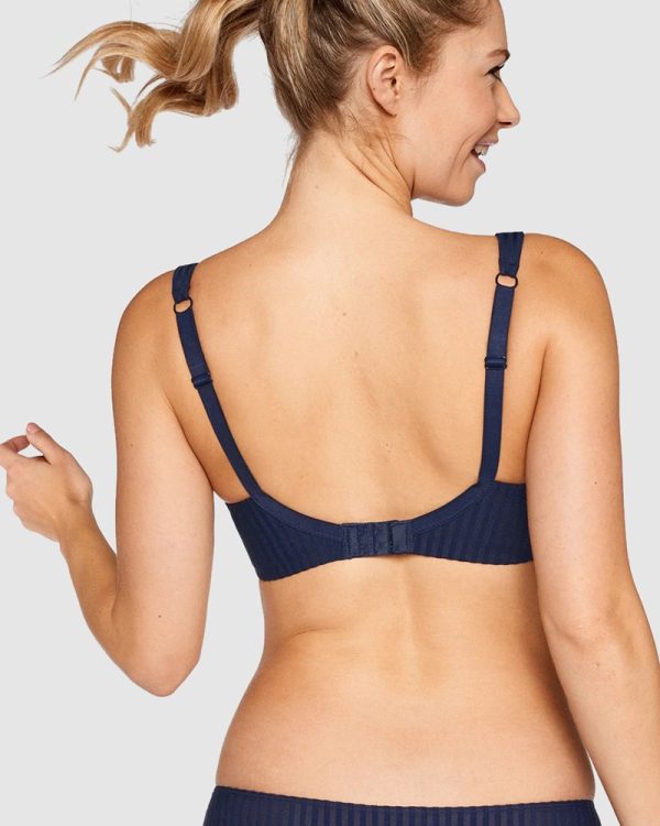 NATURANA The Wednesday Wide Strap Wirefree Bra in A-D Cups in band sizes 12-20 Navy - Image 3