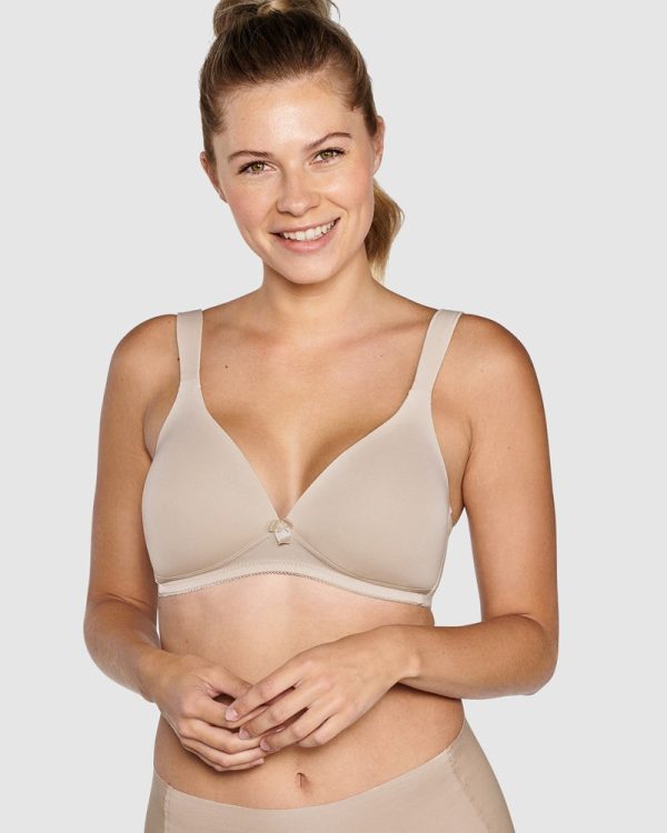 NATURANA Wire Free T-shirt Bra with wide padded straps in multiple colours A-D Cups in band sizes 10-22