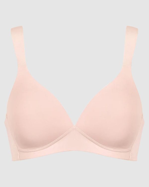 NATURANA The Wednesday Wireless T-Shirt Bra with Padded Straps bands 12-20 A to D cup in Blush - Image 2