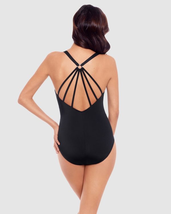 Magicsuit Drew Racer back Slimming Tummy Control Swimsuit Black - Image 2