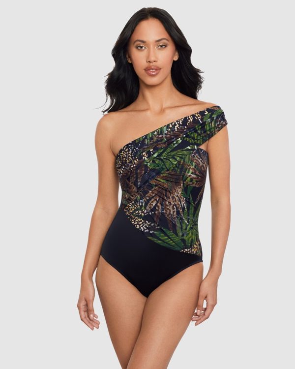 Magicsuit Nighthawk Goddess One Shoulder Tummy Control Swimsuit