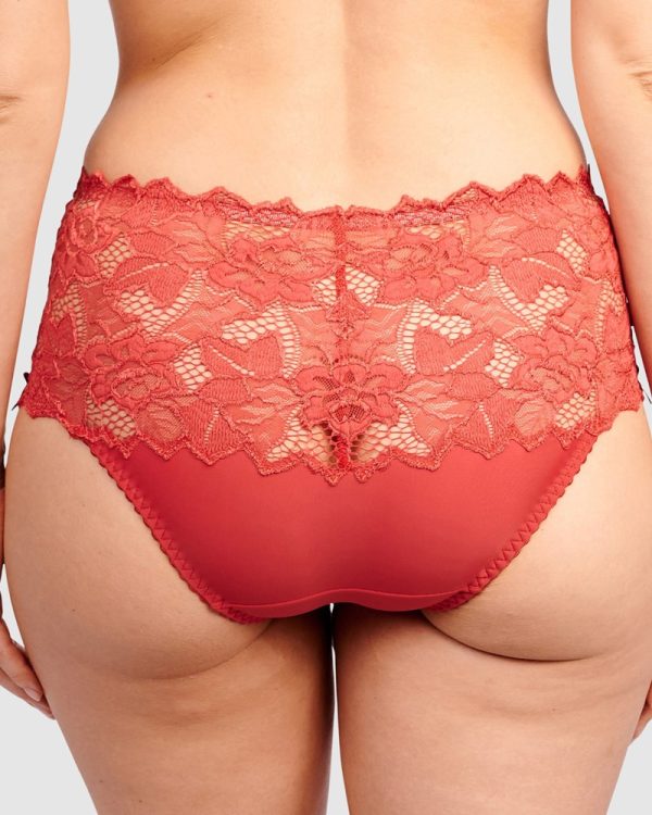 Sans Complexe Arum Mid-Rise Lace Brief Jester Red - Image 3