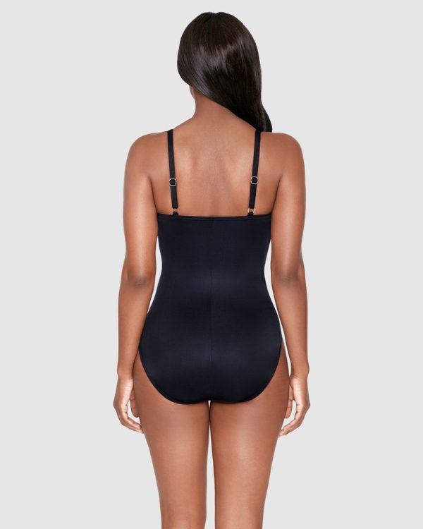 Miraclesuit Network Mystify DD Cup Underwired One Piece Shaping Swimsuit in Black - Image 3