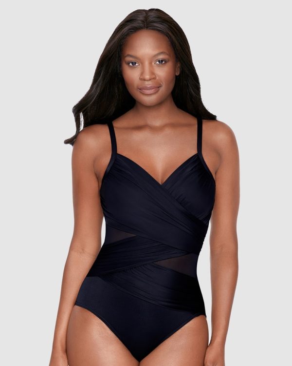 Miraclesuit Network Mystify DD Cup Underwired One Piece Shaping Swimsuit in Black - Image 2