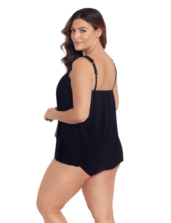 Miraclesuit Illusionists Mirage underwired Plus size Floaty Layered Tankini Top - Image 4