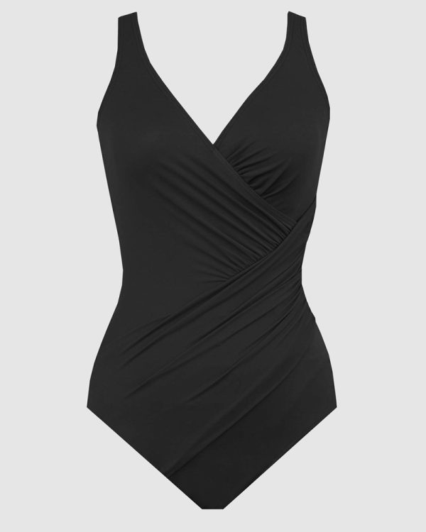 Miraclesuit Must Haves Oceanus Plus Size Shaping Swimsuit in Black - Image 2