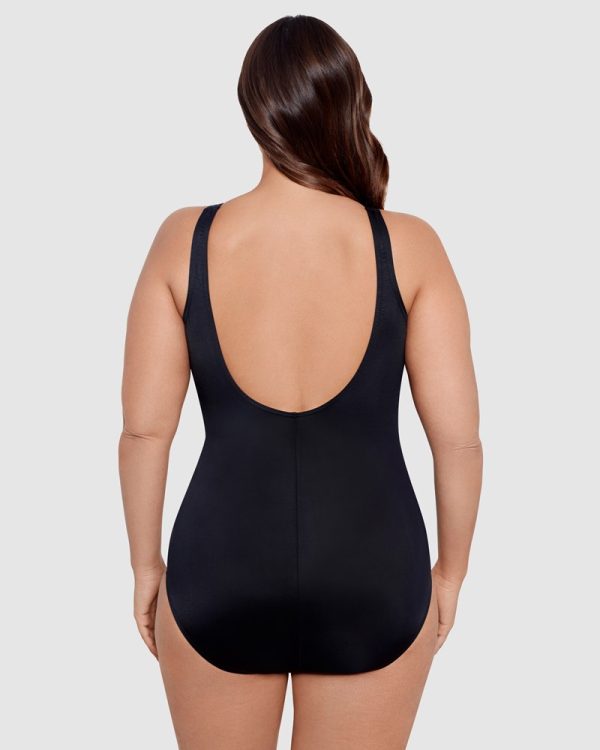 Miraclesuit Must Haves Oceanus Plus Size Shaping Swimsuit in Black - Image 3