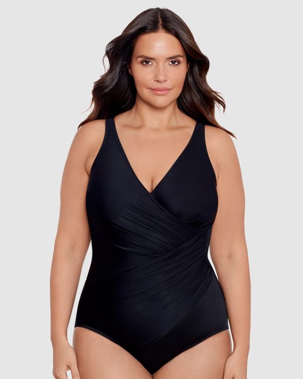 Miraclesuit Must Haves Oceanus Plus Size Shaping Swimsuit in Black