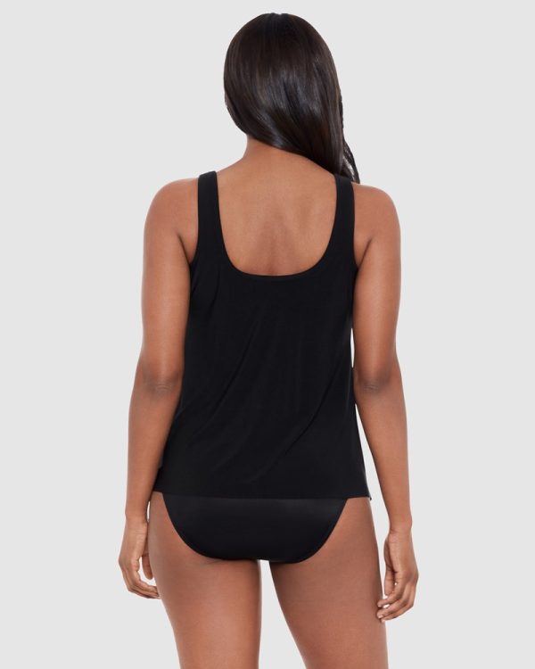 Miraclesuit Illusionists Ursula High Neck Tankini Top in Black - Image 2