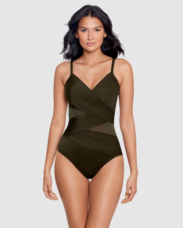 Miraclesuit Network Mystique Underwired Shaping Swimsuit in Nori - Image 2