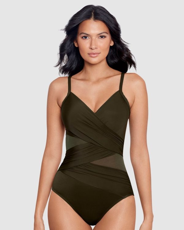 Miraclesuit Network Mystique Underwired Shaping Swimsuit in Nori