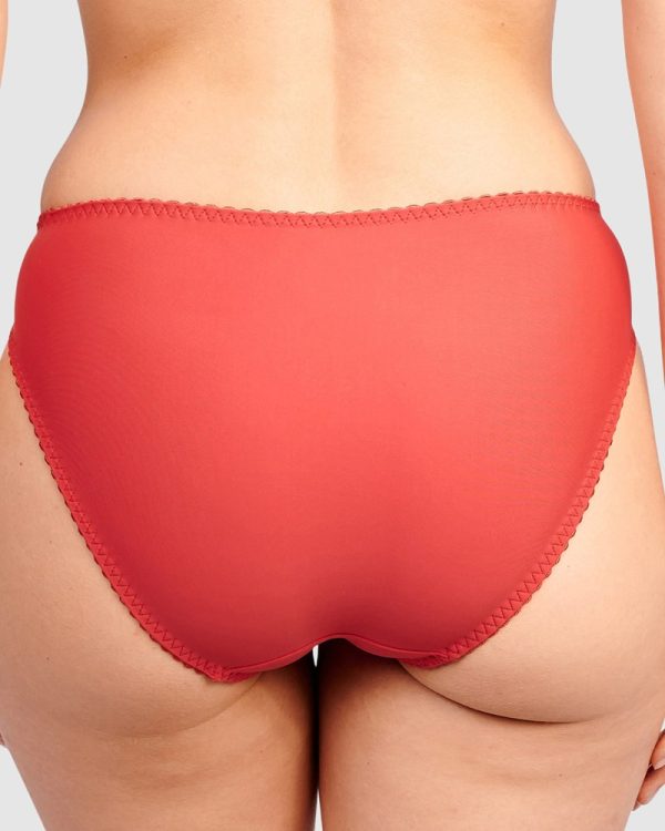 Sans Complexe Arum Microfiber & Lace Hipster Brief Jester Red - Image 2