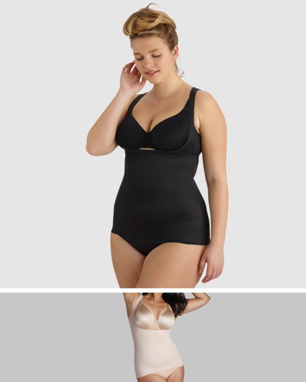 NAOMI & NICOLE Unbelievable ComfortÂ® Plus Size Torsette Tummy Shaper