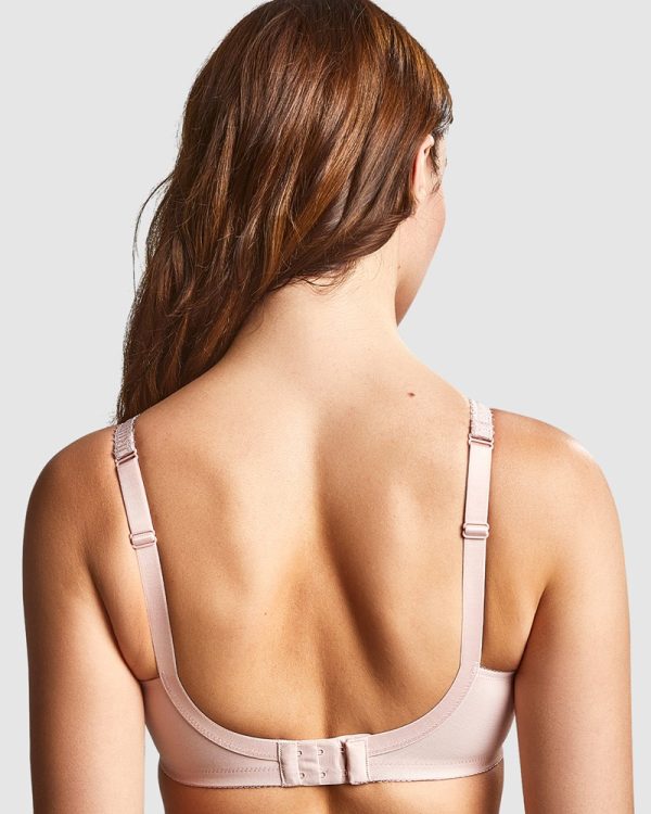 Royce Charlotte Cotton-Lined Full Bust Wirefree Support Bra DD-L cups - bands 10-18 in Blush - Image 3