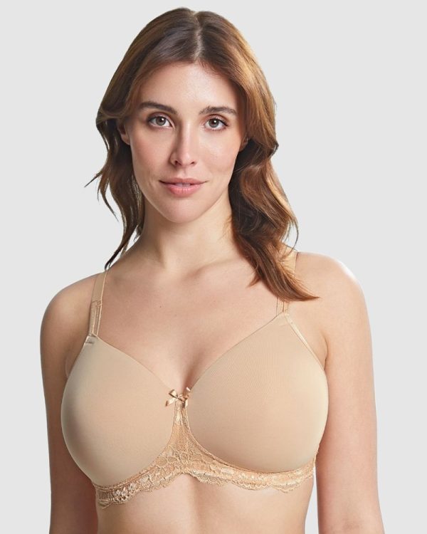 Royce Georgia Wirefree T-Shirt Style Mastectomy Bra with Cotton & Lace A - FF cups in bands 10-20