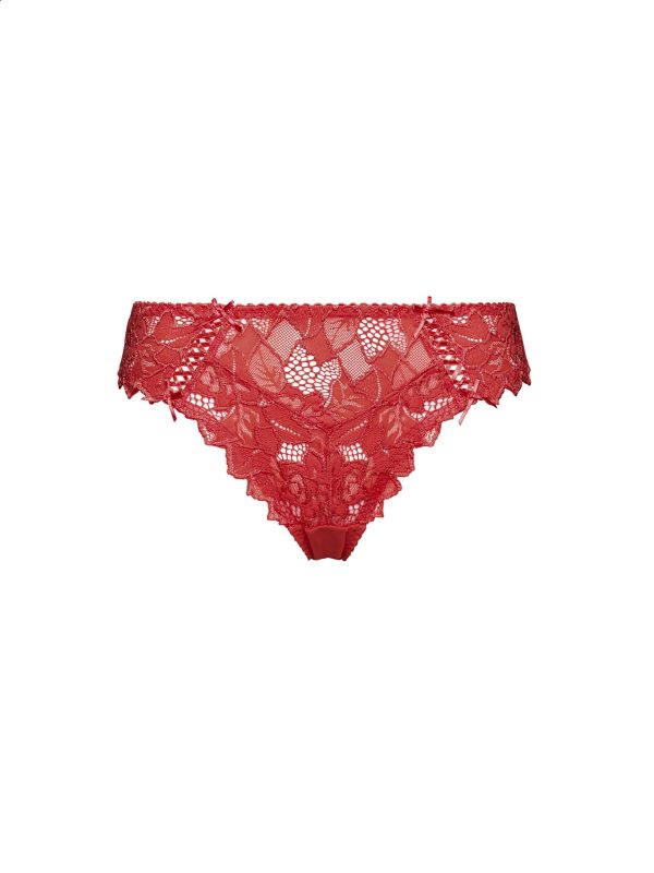 Sans Complexe Arum Microfiber & Lace Hipster Brief Jester Red - Image 3