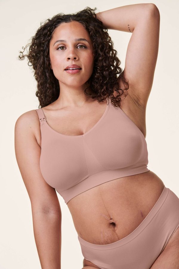 Bravado Body Silk Wirefree Seamless Maternity & Nursing Bra S - 2XL + full cup sizes in Cameo