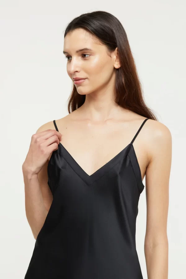 Ginia Pure Silk Camisole in Black XS-3XL