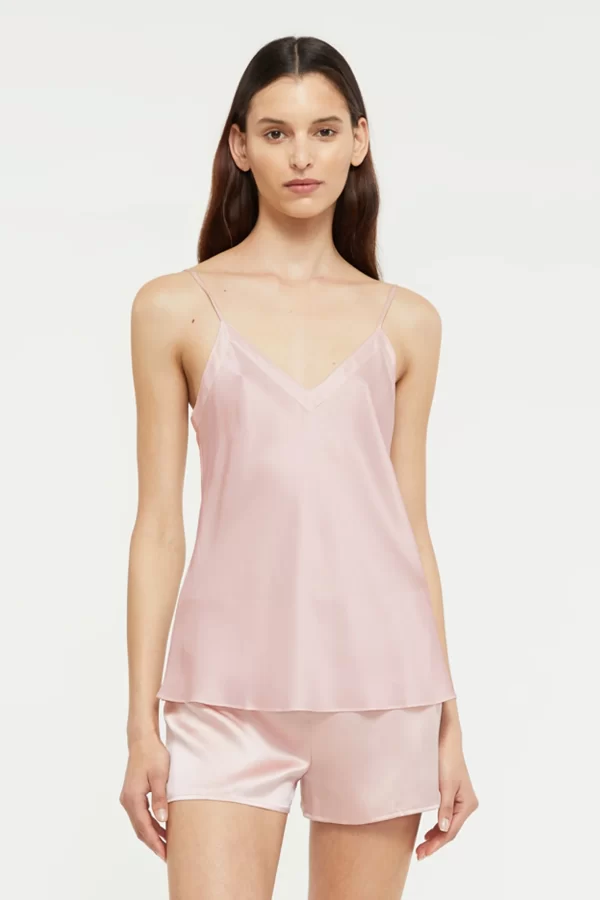 Ginia Pure Silk Camisole in Bridal Rose XS-3XL - Image 2