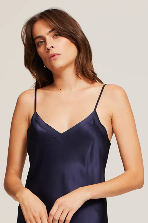 Ginia Pure Silk Camisole in Midnight Blue XS-3XL